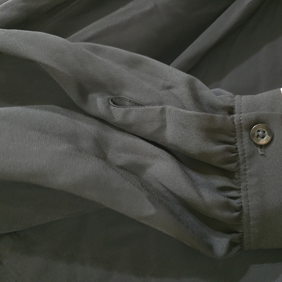 Aritzia Sunday Best Alexi Black Long Sleeve Wrap Mini Dress 4 - Picture 6 of 7